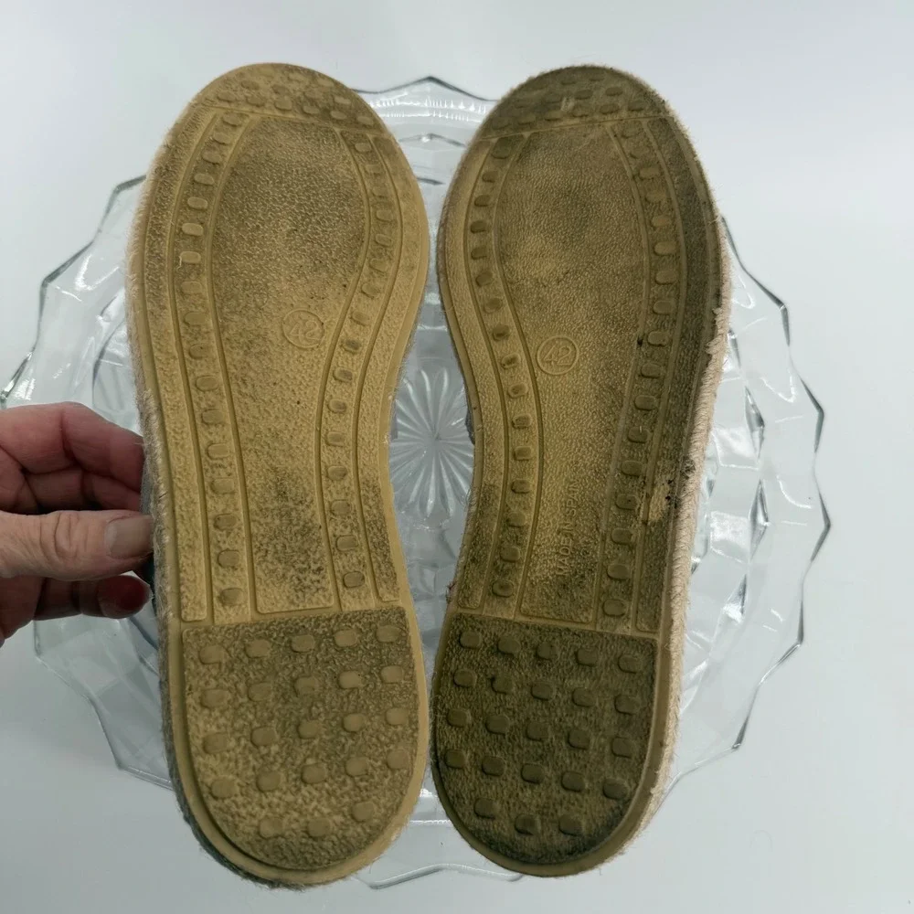 VERBENAS Women Size 42 Gray Suede Espadrille Flats Made in Spain‎ Leather US 11